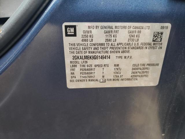 Photo 14 from auction – 2016 GMC TERRAIN SL with VIN 2GKALMEK9G6149414