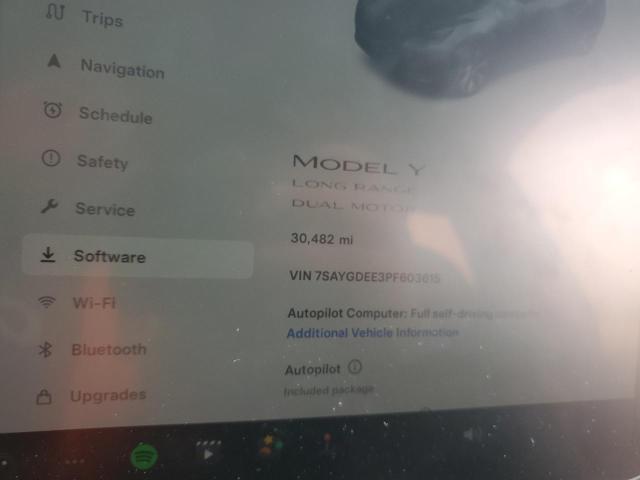 Photo 9 from auction – 2023 TESLA MODEL Y with VIN 7SAYGDEE3PF603615