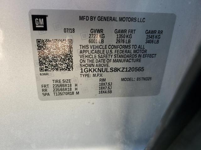 Photo 14 from auction – 2019 GMC ACADIA SLT with VIN 1GKKNULS8KZ120565