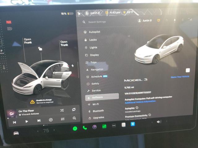 Photo 9 from auction – 2024 TESLA MODEL 3 with VIN 5YJ3E1EA6RF733237