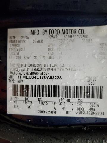 Photo 14 from auction – 2007 FORD EXPLORER E with VIN 1FMEU64E17UA63223