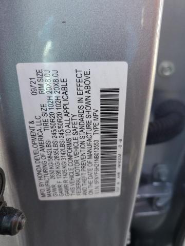 Photo 14 from auction – 2022 HONDA PILOT SE with VIN 5FNYF6H21NB013553
