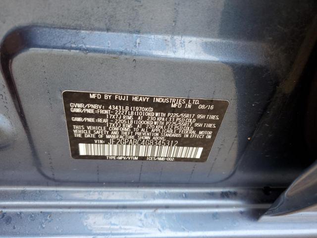 Photo 14 from auction – 2016 SUBARU CROSSTREK with VIN JF2GPABC4G8345312