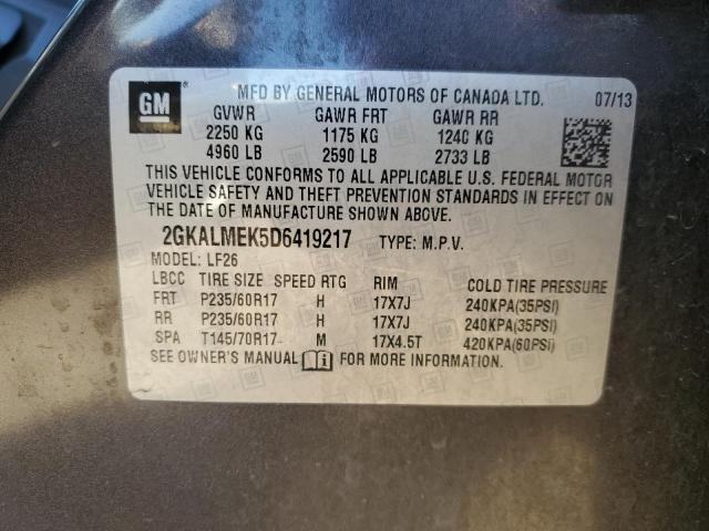 Photo 14 from auction – 2013 GMC TERRAIN SL with VIN 2GKALMEK5D6419217