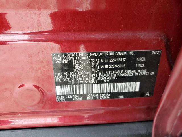 Photo 14 from auction – 2021 TOYOTA RAV4 LE with VIN 2T3H1RFV4MW159922