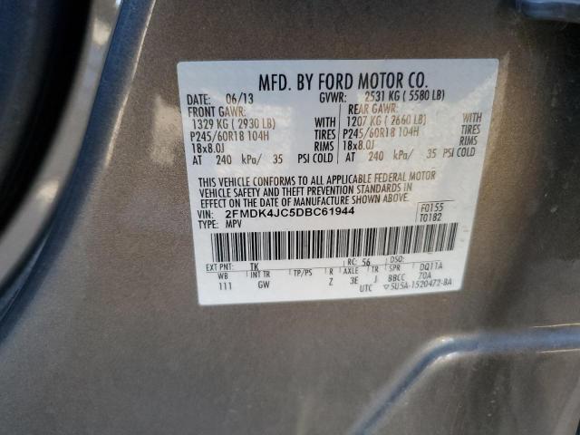 Photo 14 from auction – 2013 FORD EDGE SEL with VIN 2FMDK4JC5DBC61944