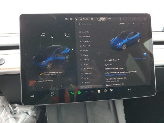 Photo 9 from auction – 2024 TESLA MODEL Y with VIN 7SAYGDED2RF002948