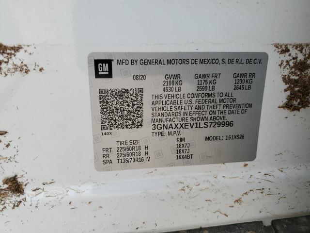 Photo 14 from auction – 2020 CHEVROLET EQUINOX PR with VIN 3GNAXXEV1LS729996