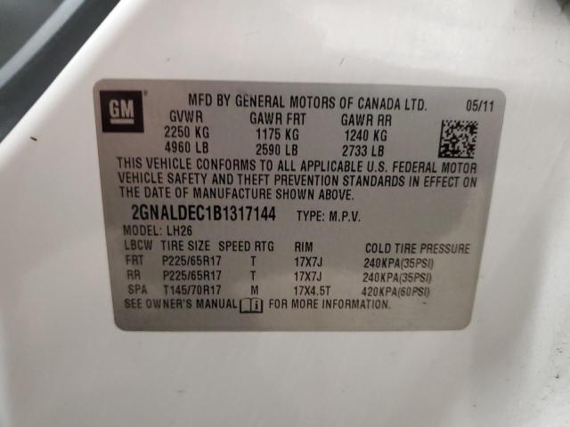 Photo 14 from auction – 2011 CHEVROLET EQUINOX LT with VIN 2GNALDEC1B1317144