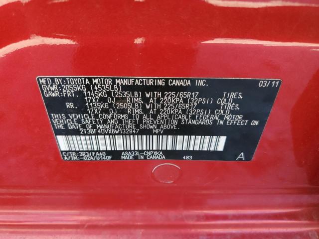 Photo 14 from auction – 2011 TOYOTA RAV4 with VIN 2T3BF4DVXBW132847