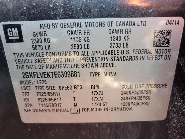 Photo 14 from auction – 2014 GMC TERRAIN SL with VIN 2GKFLVEK7E6309881