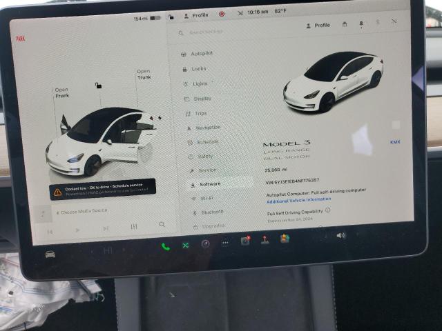 Photo 9 from auction – 2022 TESLA MODEL 3 with VIN 5YJ3E1EB4NF175357