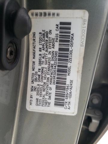 Photo 10 from auction – 2004 TOYOTA COROLLA CE with VIN 1NXBR32E34Z232580