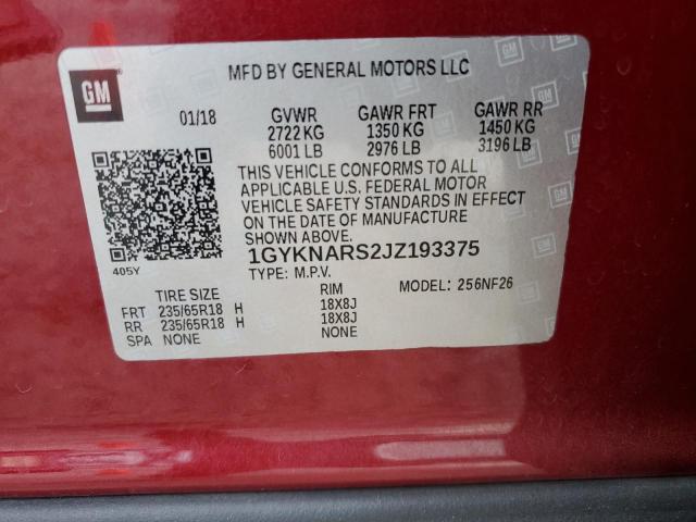Photo 14 from auction – 2018 CADILLAC XT5 with VIN 1GYKNARS2JZ193375