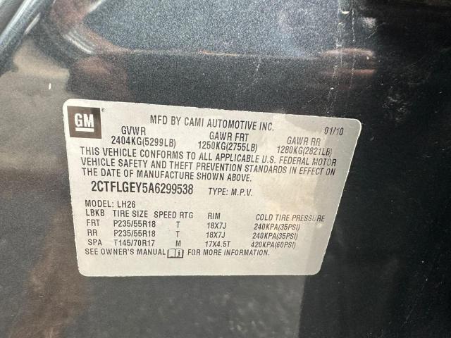 Photo 10 from auction – 2010 GMC TERRAIN SL with VIN 2CTFLGEY5A6299538