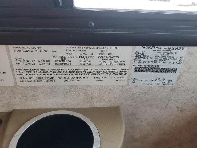 Foto 10 de la subasta – 2011 FORD F53 con VIN 1F66F5DY4B0A11644