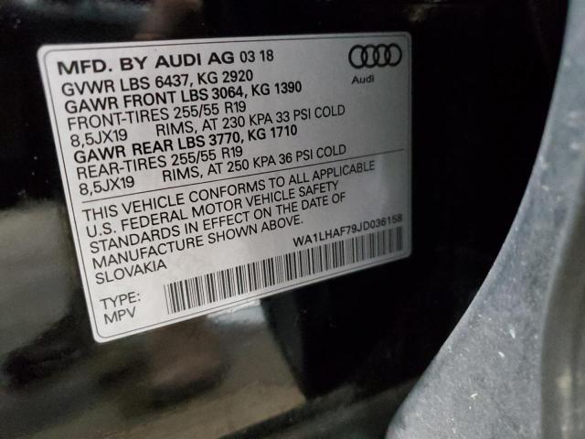 Photo 14 from auction – 2018 AUDI Q7 PREMIUM with VIN WA1LHAF79JD036158