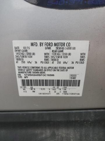 Foto 14 de la subasta – 2015 FORD EXPLORER P con VIN 1FM5K8AR6FGC16586