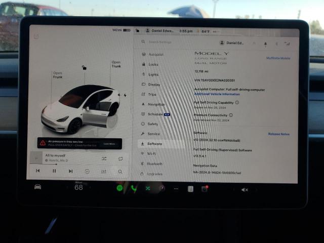 Photo 9 from auction – 2022 TESLA MODEL Y with VIN 7SAYGDEE2NA020351