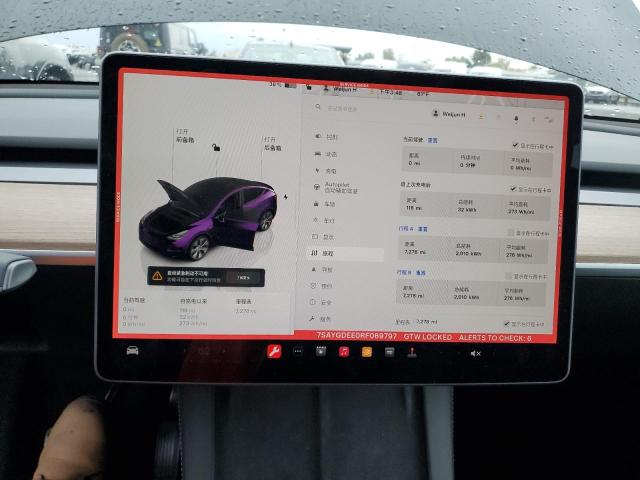 Photo 9 from auction – 2024 TESLA MODEL Y with VIN 7SAYGDEE0RF069797
