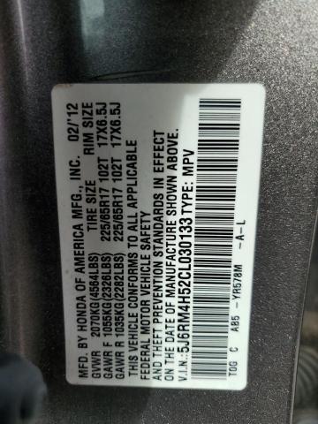 Photo 14 from auction – 2012 HONDA CR-V EX with VIN 5J6RM4H52CL030133