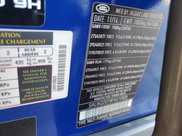 Photo 14 from auction – 2015 LAND ROVER RANGE ROVE with VIN SALWZ2EF8FA510925