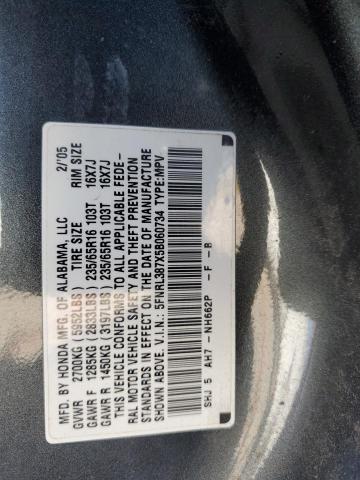 Photo 14 from auction – 2005 HONDA ODYSSEY EX with VIN 5FNRL387X5B060734