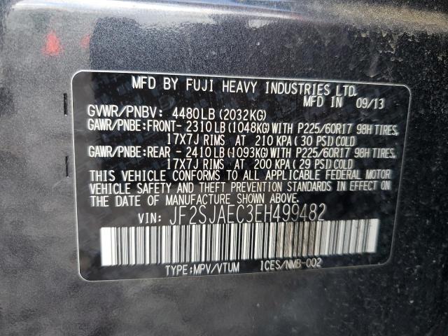 Photo 14 from auction – 2014 SUBARU FORESTER 2 with VIN JF2SJAEC3EH499482
