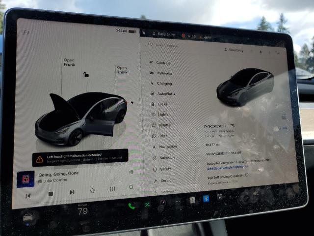 Photo 9 from auction – 2022 TESLA MODEL 3 with VIN 5YJ3E1EB5NF354166