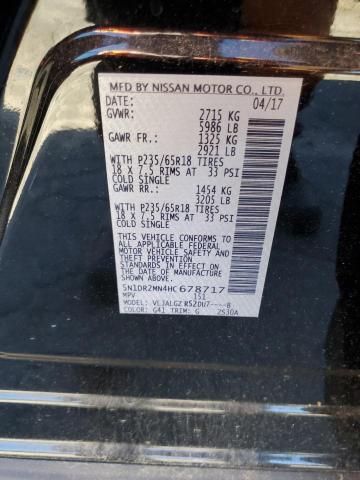 Photo 14 from auction – 2017 NISSAN PATHFINDER with VIN 5N1DR2MN4HC678717
