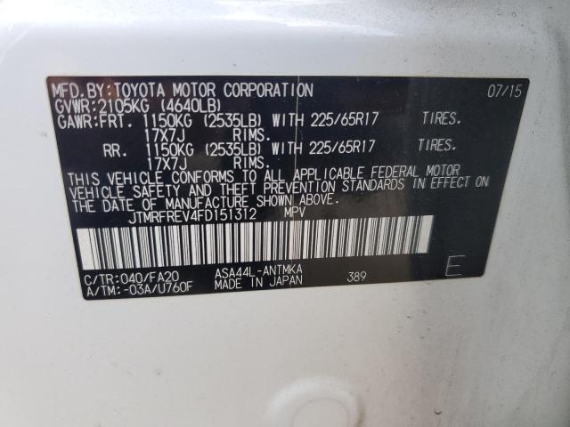 Photo 14 from auction – 2015 TOYOTA RAV4 XLE with VIN JTMRFREV4FD151312