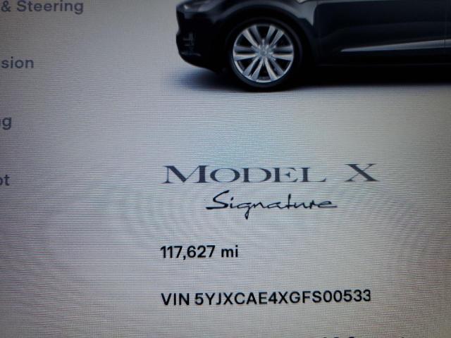 Photo 9 from auction – 2016 TESLA MODEL X with VIN 5YJXCAE4XGFS00533