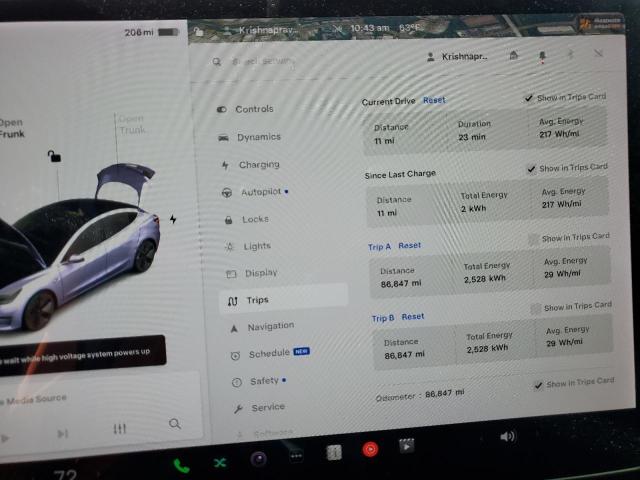 Photo 9 from auction – 2018 TESLA MODEL 3 with VIN 5YJ3E1EA0JF058067