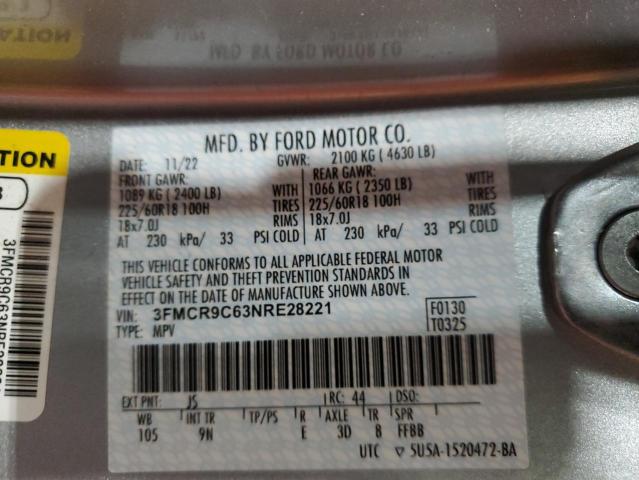 Photo 14 from auction – 2022 FORD BRONCO SPO with VIN 3FMCR9C63NRE28221