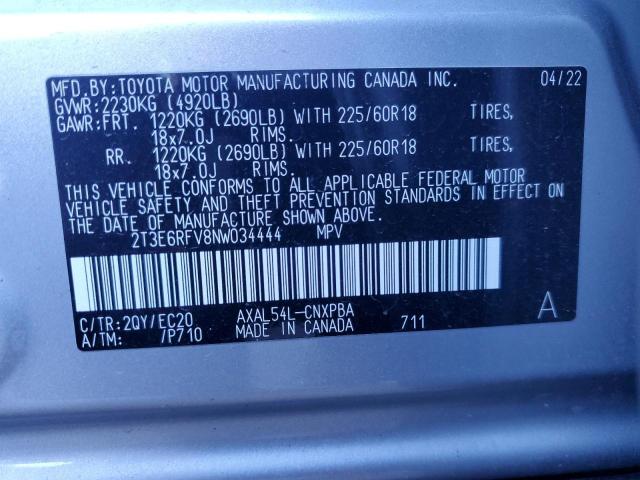 Photo 14 from auction – 2022 TOYOTA RAV4 XSE with VIN 2T3E6RFV8NW034444