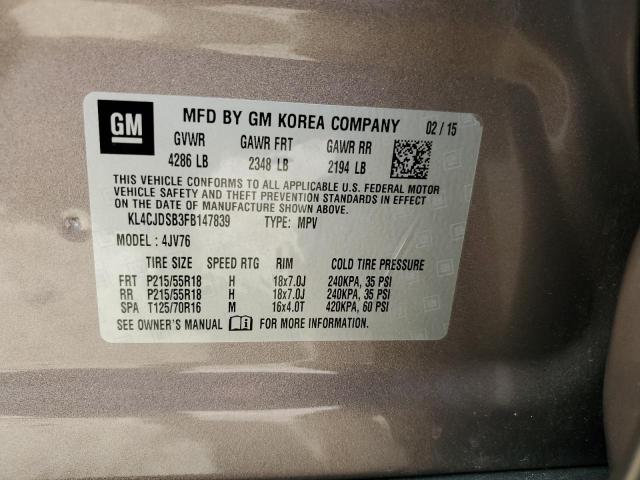 Photo 14 from auction – 2015 BUICK ENCORE PRE with VIN KL4CJDSB3FB147839