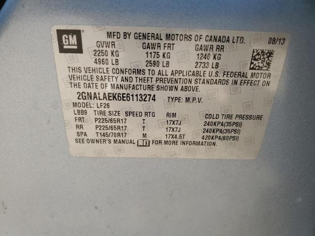 Photo 14 from auction – 2014 CHEVROLET EQUINOX LS with VIN 2GNALAEK6E6113274
