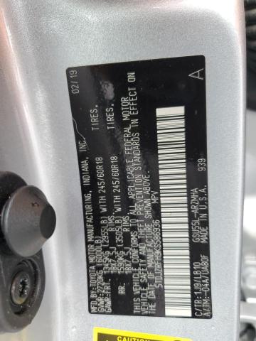 Photo 14 from auction – 2019 TOYOTA HIGHLANDER with VIN 5TDJZRFH9KS586936