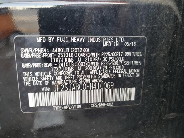 Photo 14 from auction – 2017 SUBARU FORESTER 2 with VIN JF2SJABC0HH410069