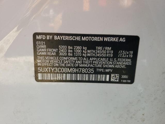 Photo 14 from auction – 2021 BMW X3 SDRIVE3 with VIN 5UXTY3C08M9H78035