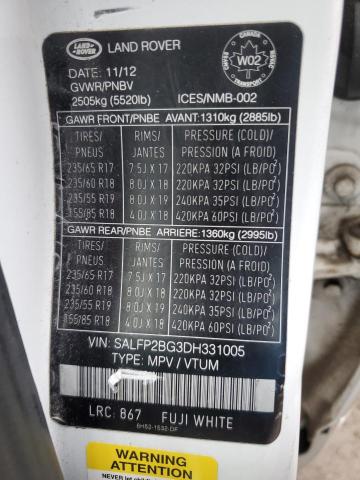 Photo 14 from auction – 2013 LAND ROVER LR2 with VIN SALFP2BG3DH331005