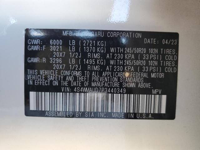 Photo 14 from auction – 2023 SUBARU ASCENT LIM with VIN 4S4WMAUD7P3440349