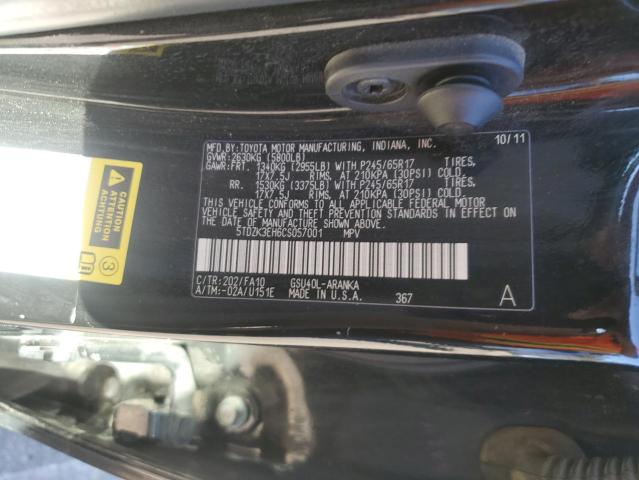 Photo 14 from auction – 2012 TOYOTA HIGHLANDER with VIN 5TDZK3EH6CS057001