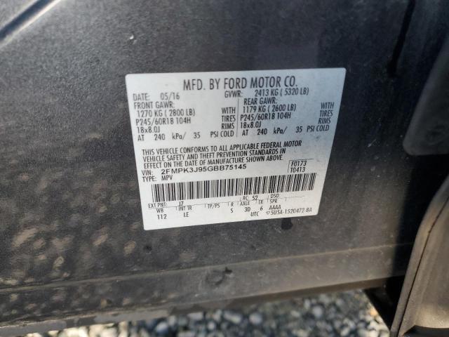 Photo 14 from auction – 2016 FORD EDGE SEL with VIN 2FMPK3J95GBB75145