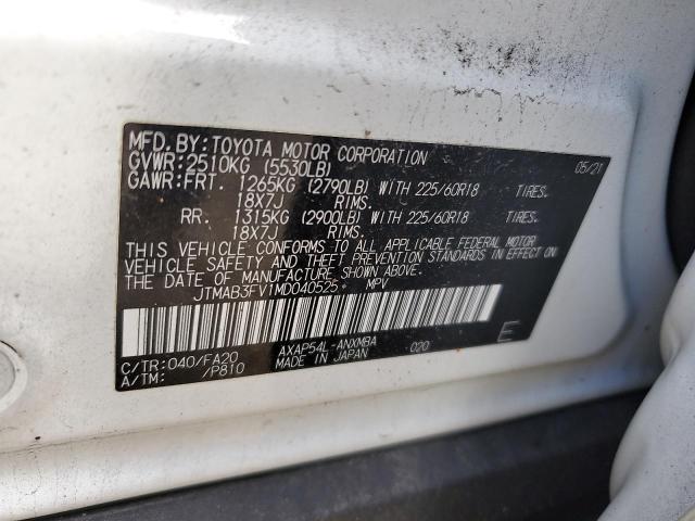 Photo 14 from auction – 2021 TOYOTA RAV4 PRIME with VIN JTMAB3FV1MD040525