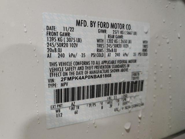 Фото 14 с аукциона – 2022 FORD EDGE ST с VIN 2FMPK4AP0NBA81868