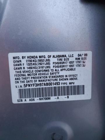 Photo 14 from auction – 2010 HONDA PILOT TOUR with VIN 5FNYF3H97AB001493