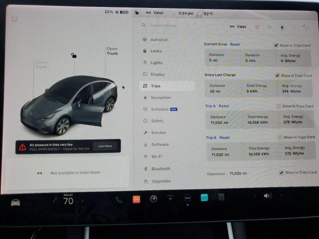 Photo 9 from auction – 2021 TESLA MODEL Y with VIN 5YJYGDEEXMF086032