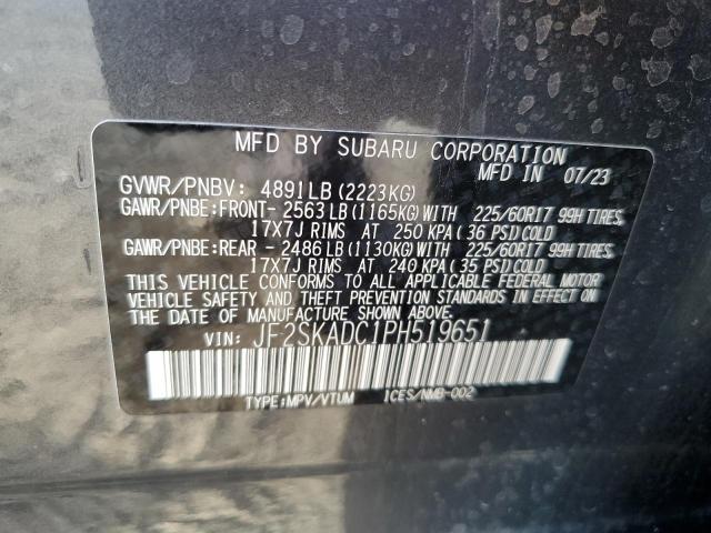 Photo 14 from auction – 2023 SUBARU FORESTER P with VIN JF2SKADC1PH519651