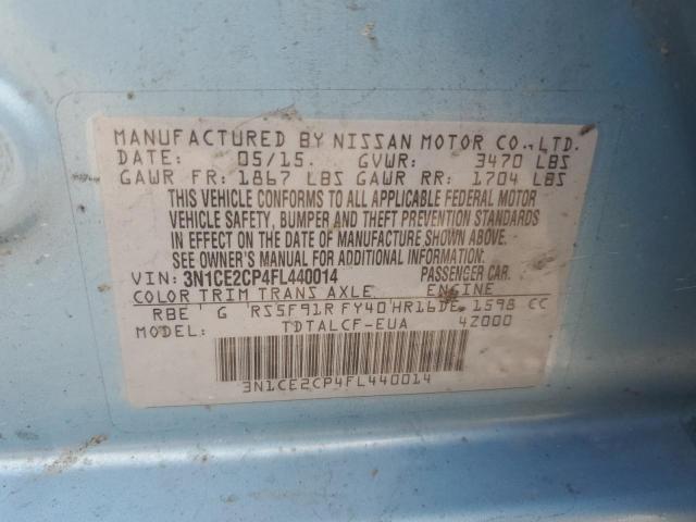 Photo 14 from auction – 2015 NISSAN VERSA NOTE with VIN 3N1CE2CP4FL440014